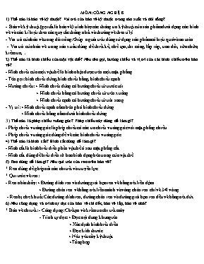 Bài ôn tập môn Công nghệ 8